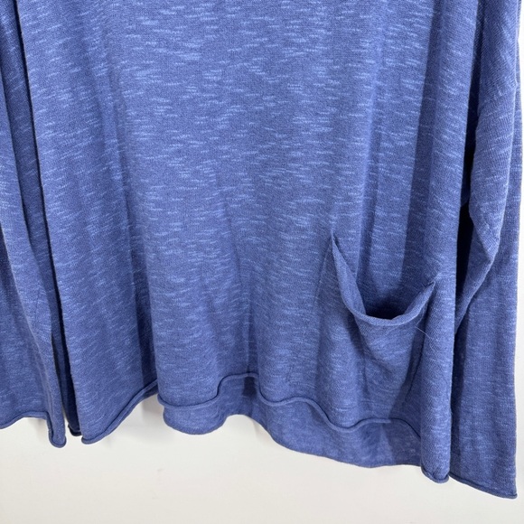 Eileen Fisher Blue Relaxed Fit Organic Linen Cotton Blend Lagenlook Tunic Top 1X - Picture 4 of 12